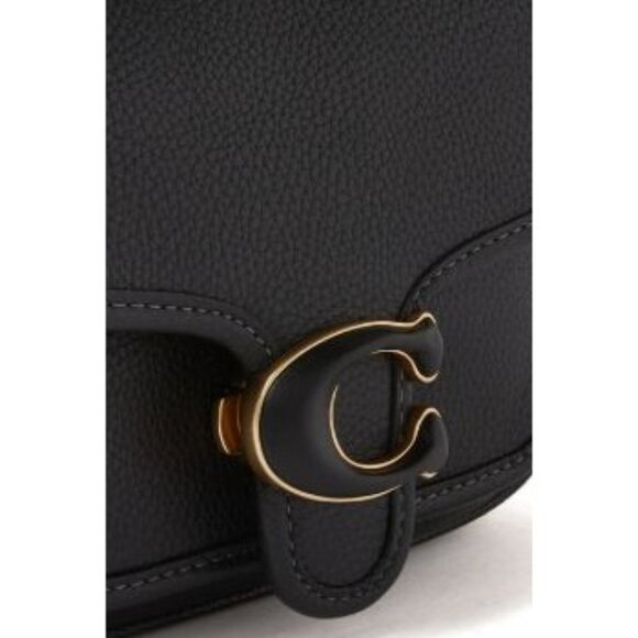 NEW WITH TAGS!  Coach Pebble Leather Black Tabby Messenger 19 - Picture 5 of 8